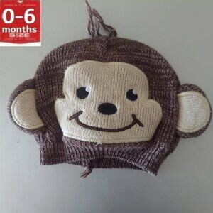 🎁 10/$25 Monkey knit cap,  0-6 months